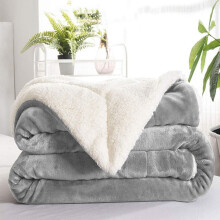 (Super King, Silver) Heavy Thick Blanket Bed Throw-Single Double King Size-Warm Fluffy for Extreme Winters