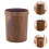 1Pc Light Brown Plastic Retro Trash Can for Home Kitchen Living Room 8