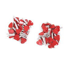 20Pcs Kärlek Foto Clip Trä Mapp Aprikos Hjärta Lesebokmarker