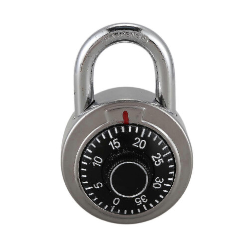 (As show, One size) Master Coded Lock 50mm With Round Fixed Dial Combination Padlock