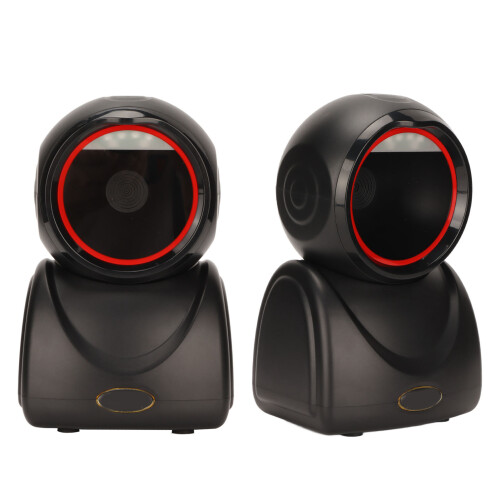 High-Performance Desktop QR Code Scanner Fast USB Decoding Black