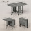 Homcom HOMCOM Mobile Drop Leaf Dining Table on Wheels with Storage Shelf Grey 3