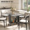 Homcom HOMCOM Mobile Drop Leaf Dining Table on Wheels with Storage Shelf Grey 7