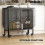 Homcom HOMCOM Mobile Drop Leaf Dining Table on Wheels with Storage Shelf Grey 5