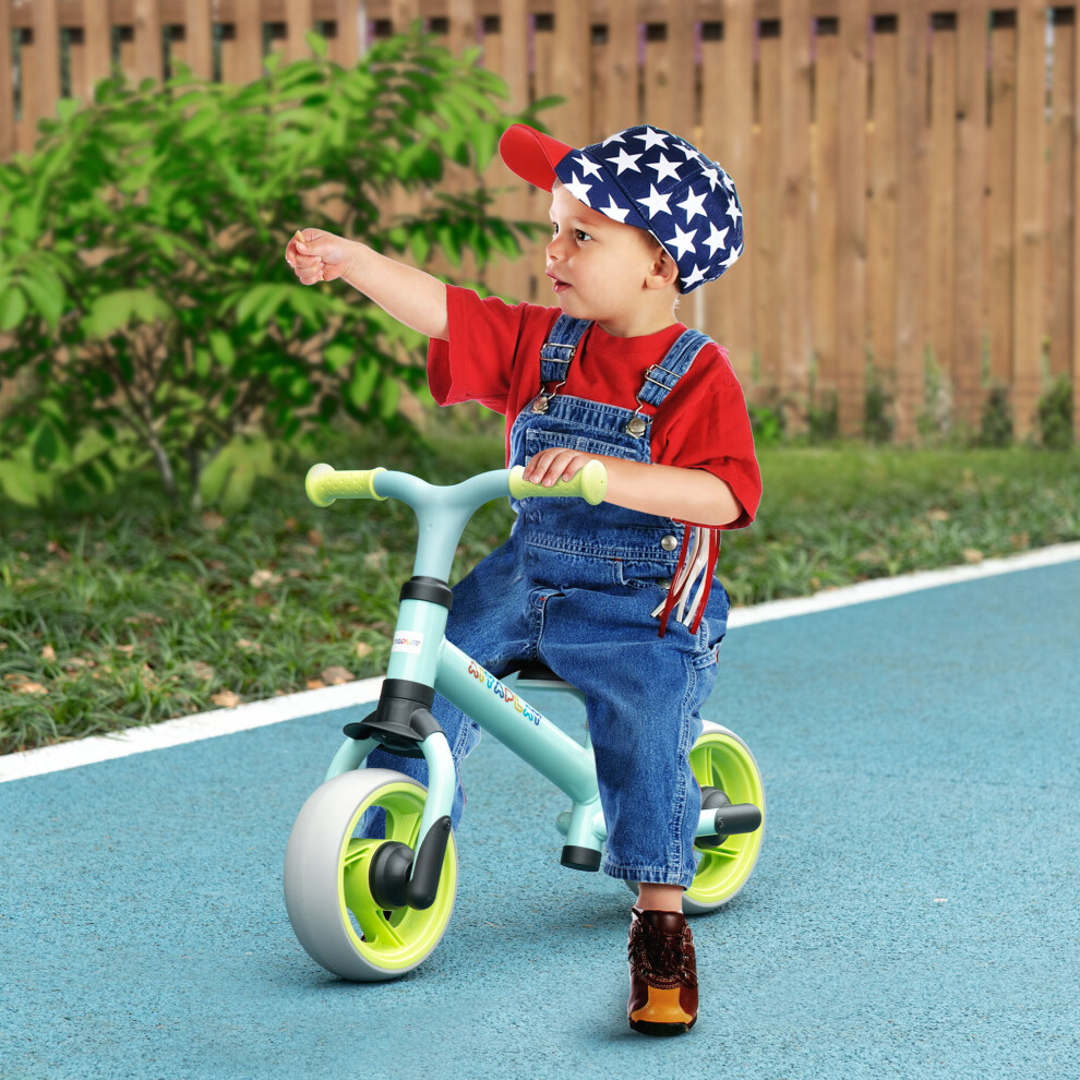 Aiyaplay Lightweight Baby Balance Bike W/ Adjustable Seat, Eva Wheels - Green