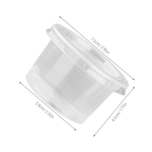 50 St 140 Ml Engångsbehållare Med Lock För Mousser Såser 1