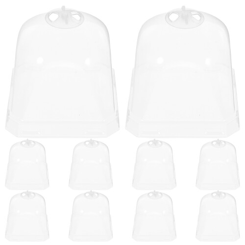 10Pcs Transparent Plastväxtskydd Dome För Trädgårdsväxter Skyddsdome