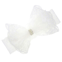 White Baby Bow Headband Lace Infant Hair Accessories Comfortable
