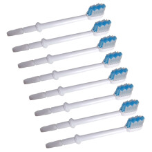 8Pcs Uttagsbara Borstborstar Med VattenTandpetare Munsköljare (Vit)
