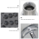 Silver Handheld Shower Head ABS Durable High Pressure Pivot 9