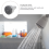 Silver Handheld Shower Head ABS Durable High Pressure Pivot 11