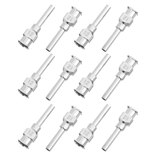 12Pcs Stainless Steel Dispensing Needles With Blunt Tips