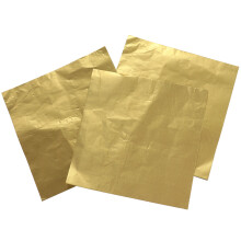 100Pcs Aluminiumfolie Guld Presentpapper För Choklad Baddroppar