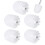 5Pcs Utbytesrunda Plasttoalettborstshuvuden Badrumsborstrenslare Vit 1