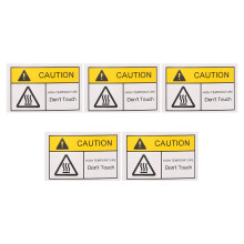 5 sheets hot surface warning stickers for mechanical equipment safety