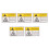 5 sheets hot surface warning stickers for mechanical equipment safety 1