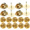 50 Set Låsbara Spännespärrar Slipknapp Enamel 1