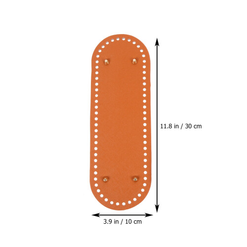 2St Pu-Läder Väska Oval För Stickning Virkning Formning 1
