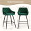 (Green) Bar Stools X2 Velvet Bar Stools Breakfast Chairs 3