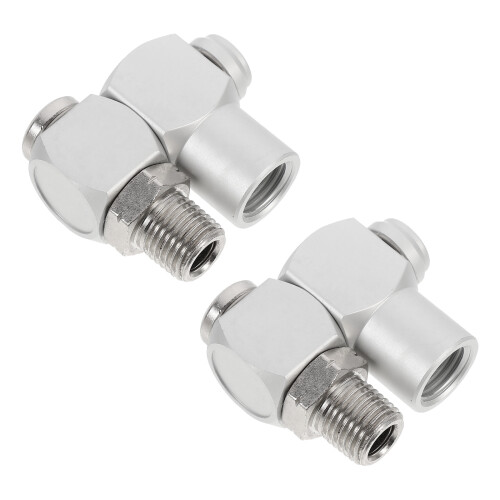 2St Premium Pneumatiska Kopplingar Hållbara Rotationsanslutningar