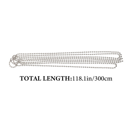 1Ensemble Billes Métal Argent Facile À Couper Pour Stores Décor 1
