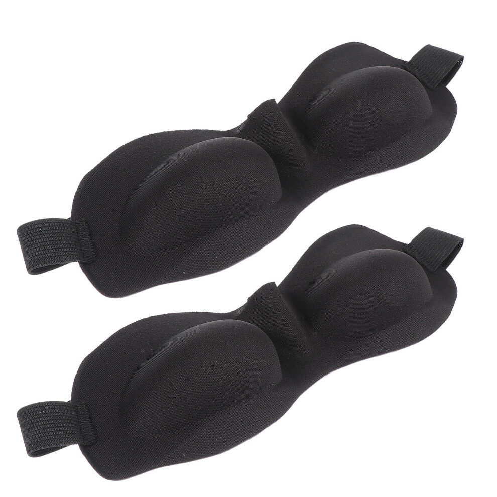 Artibetter Black 2Pcs Eva Sleep Eye Masks Comfortable Breathable Blindfolds