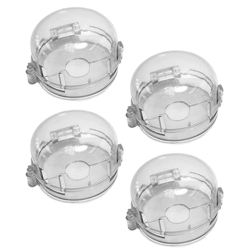 4Pcs Child Proof Gas Cooker Knob Covers Stove Protection Locks White Villcase