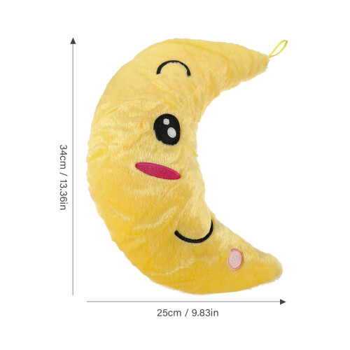 Ljusuplyst Fylld Plushkudde Måneformad Leksak 2