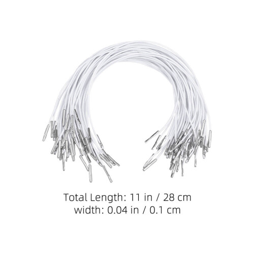 150Pcs Elastisk Snodd För Hatt Med Metalltaggar, Stretch Slutsnodd 1