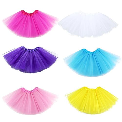 6 ballet tutu van chiffon in verschillende kleuren