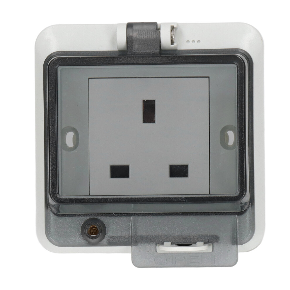 Robust Ip66 Uk Socket 250V 13A - Easy Install & Fire Resistant 8731356718371