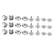 200 Set 8mm Copper Snap Fasteners Kit for Clothes Bags Leather Silver