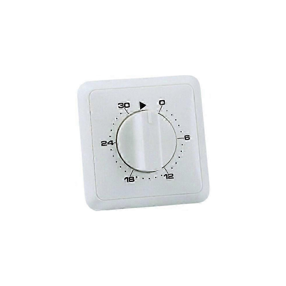Kikidex (As Show, One Size) Analogue Flush-Mounted Timer With Daily Program Of 30 Min Cream/White