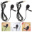 Lapel Microphone Black 2pcs 5.9x0.6x0.6in 5