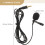 Lapel Microphone Black 2pcs 5.9x0.6x0.6in 2