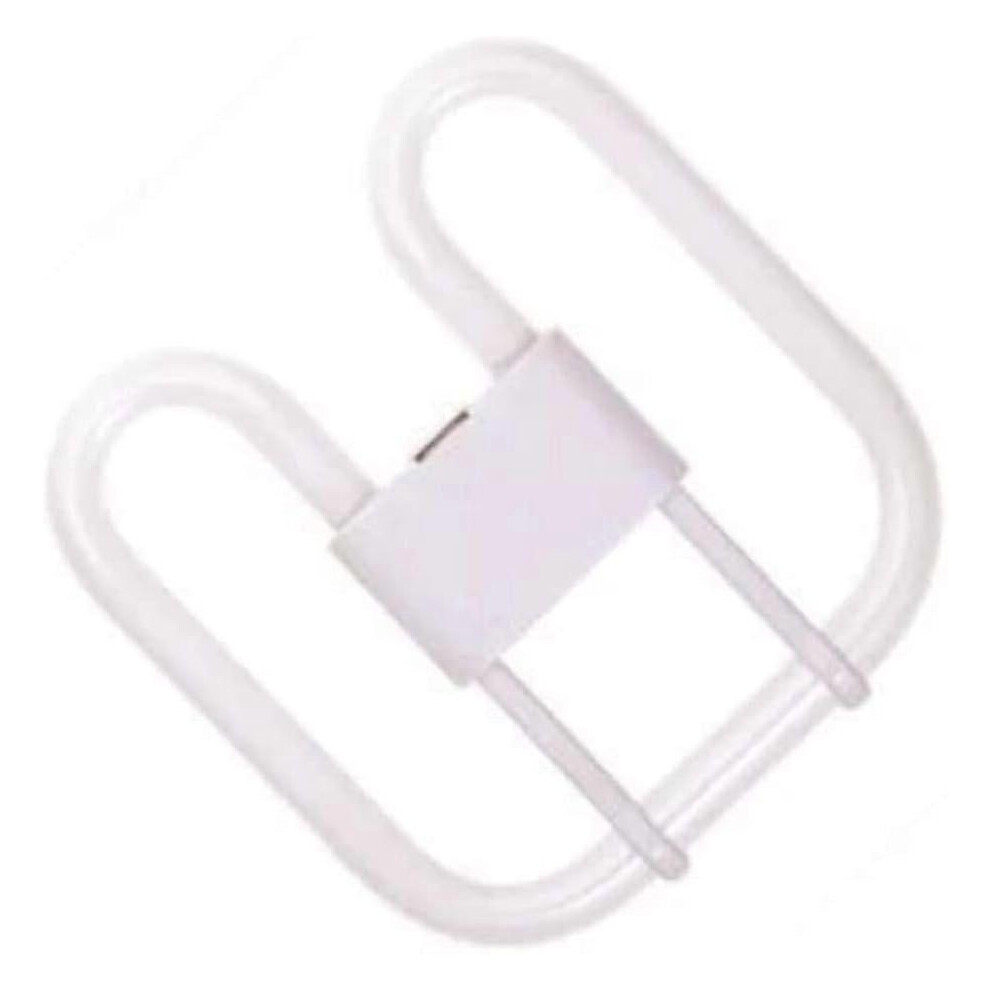 Kikidex (As Show, One Size) Bell 16W 2D Square 4-Pin Gr10q Cap Standard (3500K) Compact Fluorescent Lamp, 16 W White