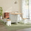 Living And Home Drop Leaf Dining Table Set with 4 Stools 1
