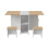 Living And Home Drop Leaf Dining Table Set with 4 Stools 4
