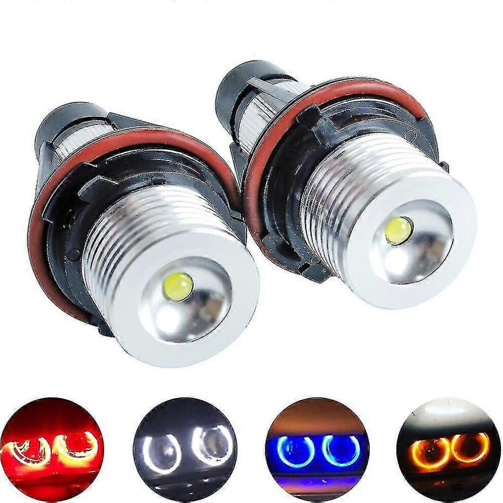 Kikidex (As Show, Blue) 2Pcs Led Angel Eyes Marker Lights Bulbs For E39 E53 E60 E61 E63 E64 E65 E66 E87 525I 530I Xi 545I M5