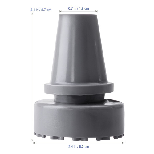 2 Delar 19 Mm Kryckor Gåvandring Käpp Gummispets Skydd 1