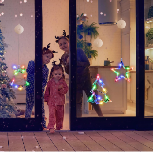 3Pcs Christmas Window Lights Decorations, Battery Powered 2