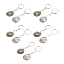 1 Set Hänglådor Cabochons Nyckelring Hängare Tom Cameo Fattning