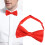Pre-Bundet Satäng Formal Frackslips Justerbar Längd (Ljusröd) 6