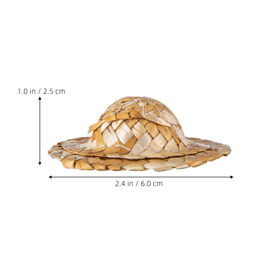 6St Miniatyr Straw Hat Cocktailmuggar Med 1
