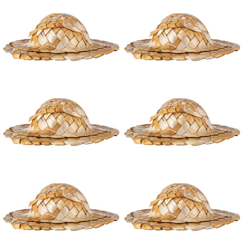 6St Miniatyr Straw Hat Cocktailmuggar Med 2
