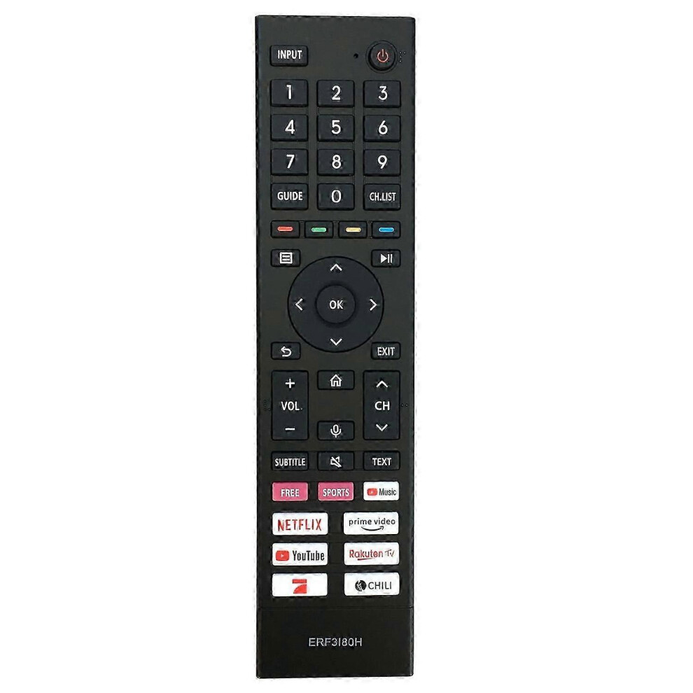 Kikidex (As Show, One Size) Erf3i80h For Hisense Television Plastic Remote Control Tv Replacement Remote