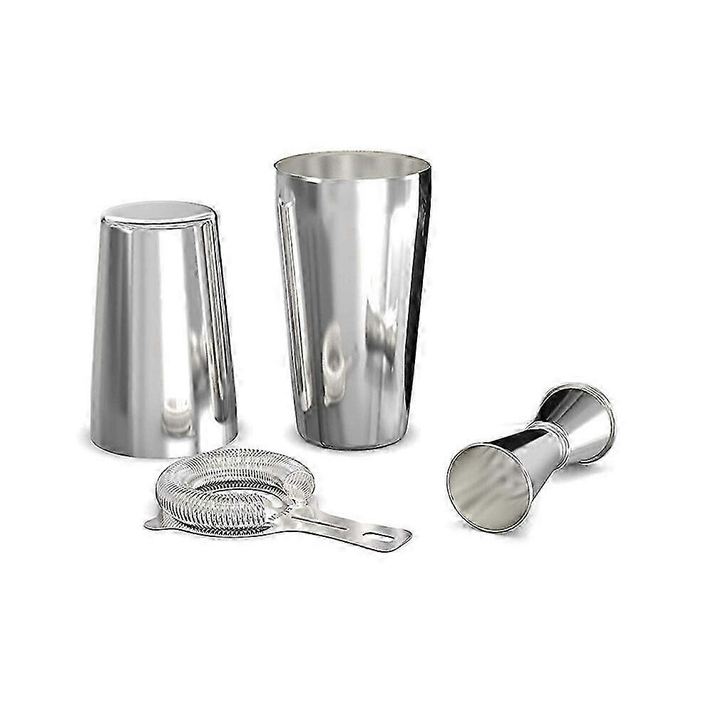 Kikidex (As Show, One Size) Cocktail Shaker Set: Professional Boston Shaker, Cocktail Strainer And Jigger Set. 4 Piece Premium S
