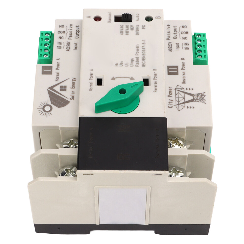 Dual Power Automatic Transfer Switch 2P 80A Ac220v Fast Circuit Controller 8051356720397