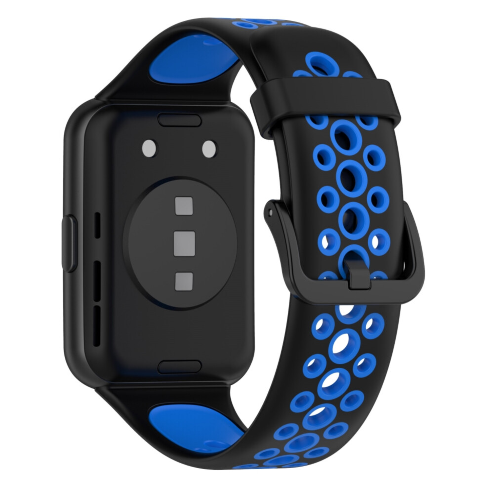 Breathable Silicone Dual Color Replacement Band For Watch Fit2, 5.1"-8.5" 4691356721389