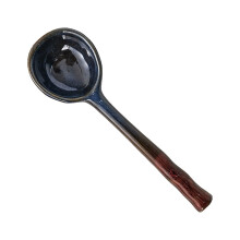 Scoop Kiln Change Ceramic Retro Soup Spoons Set Of 2 Blue Porcelain Coffee Spoon Ice Cream Dessert Dinner Spoon